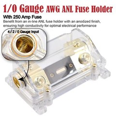 1/0 Gauge Wire(20ft Each – Red/Black) Copper Clad 20FT+20FT+250A Fuse