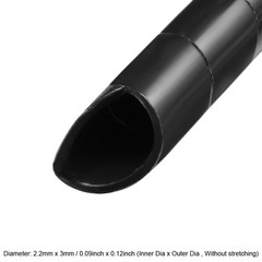 Flexible Spiral Cable Wrap Wire Cord Wraps Manage Cord 19M Black