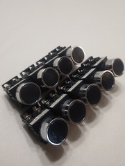 Lot of 9 Maruyasu HP22-10B Black Push Button 41-10279 125V-10A 250V-6A