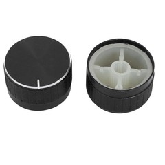 10pcs 6mm Hole Dia Round Lamp Dimmer Rotary Switch Knob Control Cap Black