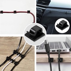 10/50PCS Cable Clips Cord Organizer Wire Holder Cable Management Adhesive Clips