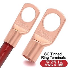 4 Gauge Wire (25ft Each- Black/Red) Copper With 100A ANL Fuse Holder, [MIXED]