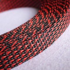 PET Nylon Expandable Braided Tube Sleeve Sheath Dense for Cable Wire Dia.40-50mm