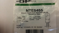 NTE NTE5455 SCR THYRISTOR 4A 200V 3PINS VDRM:200V; GATE TRIGGER CURRENT MAX NIB