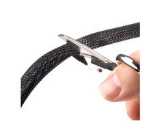 25 FT. 1 1/4″ Black Expandable Wire Cable Sleeving Sheathing Braided Loom Tubing