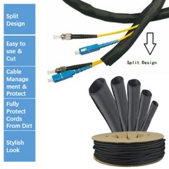 Split Wire Loom Braided Cable Sleeve Wires Harness Wrap Sleeving Protective Lot