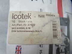 icotek 37622 EMC Shield Clamps for 35 mm DIN (LOT OF 10)