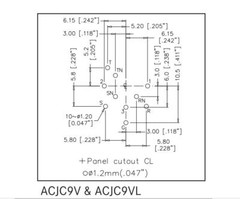 1x ACJC9V XLR Connectors 3P Vert PCB Mt Recpt 1/4″ Stereo Jack