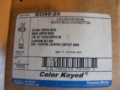 Thomas & Betts BD40-25 Color-Keyed(R) Quick-Bus Bar Connector NIB