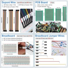 1780 Pcs DIY Electronics Kit w/ Resistors, LEDs, Transistors