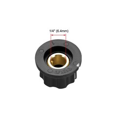 2pcs 6.4mm Shaft Hole Potentiometer Control Rotary Knobs Effect Pedal Knob Black