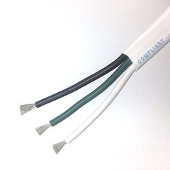 12/3 AWG 12 Gauge Marine Grade 3 Wire AC, Boat Cable, Tinned Copper Flat Triplex