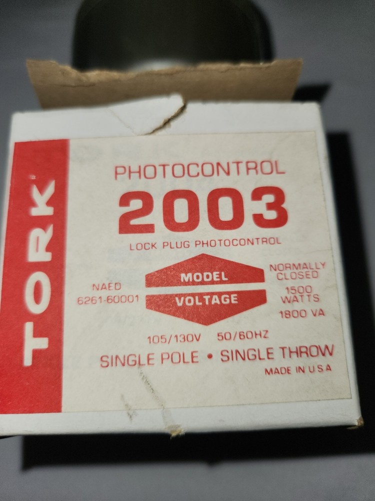 Tork Lock Plug Photocontrol 2003 NEW Old STOCK