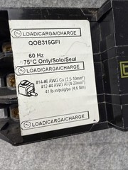 Square D QOB315GFI Bolt On Circuit Breaker, 15 Amps, 3 Pole, GFI