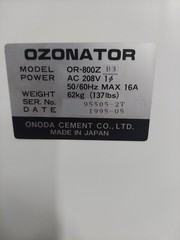 AMAT 0920-01016 OzoneRex wGEN Ozone Generator, Onoda OR-800Z 2 AVAILABLE