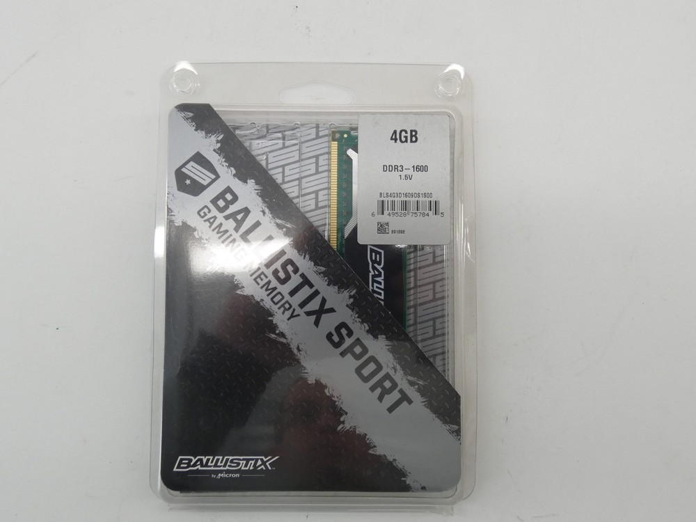 Micron Ballistix Sport BLS4G3D1609DS1S00 4GB Module DDR3-1600 1.5V Gaming Mem…