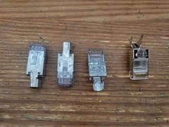 LOT OF 150 PLATINUM TOOLS 106190 RJ45 CAT6A 10 GIG SHIELDED CONNECTOR V4-2(21)