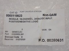 GE Fanuc Emerson IC693MDL241F Input Module 16 PT 24VAC/VDC – NEW Surplus!