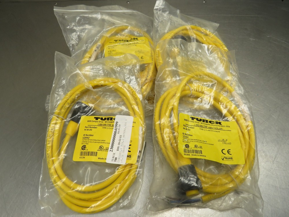 Turck RK40-2M Cable Lot of 4!