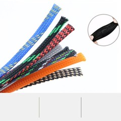 PET Nylon Expandable Braided Tube Sleeve Sheath Dense Car Audio Cable Wire 6MM