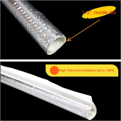 13Mm – 1/2″ Self Closed Aluminized Sleeve Heat Shield Protection Side Entry High