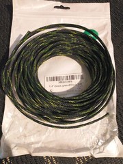 Expandable Sleeving Wire Cable Sleeve Loom, Green&Black 6mm – 12mm, 1/4″ x 25ft