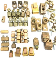 TOPAZ LIGHTING AND THOMAS & BETTS BRONZE GROUNDING HUB ( LOT OF 54 )