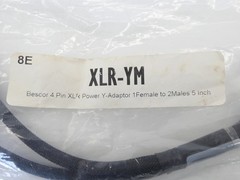 Bescor XLRYM 4-Pin XLR Female to Male 5″ Power Y-Adapter Cable – NEW Surplus!