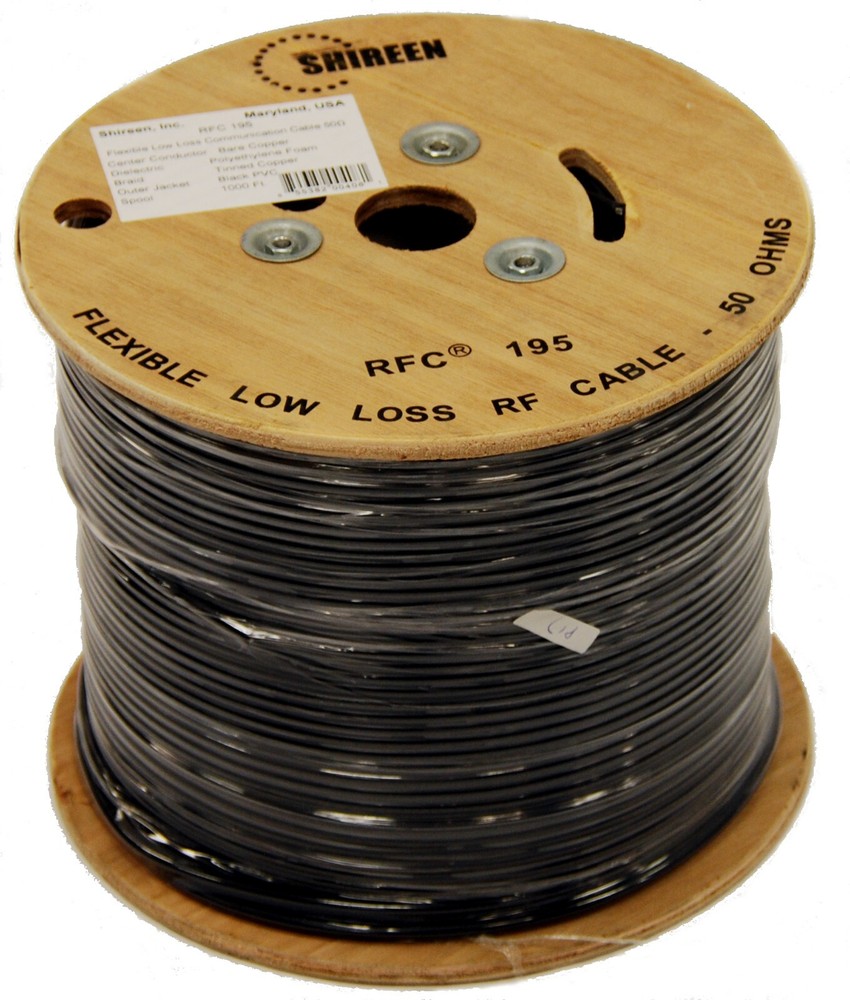 Shireen RFC195 Times LMR-195 LMR195 grade low loss cable 1000ft spool reel