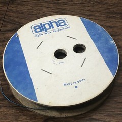 5953 ALPHA WIRE – 950’+ Blue – 26awg Solid Silver Plated OFHC Kynar 5mil 1970s