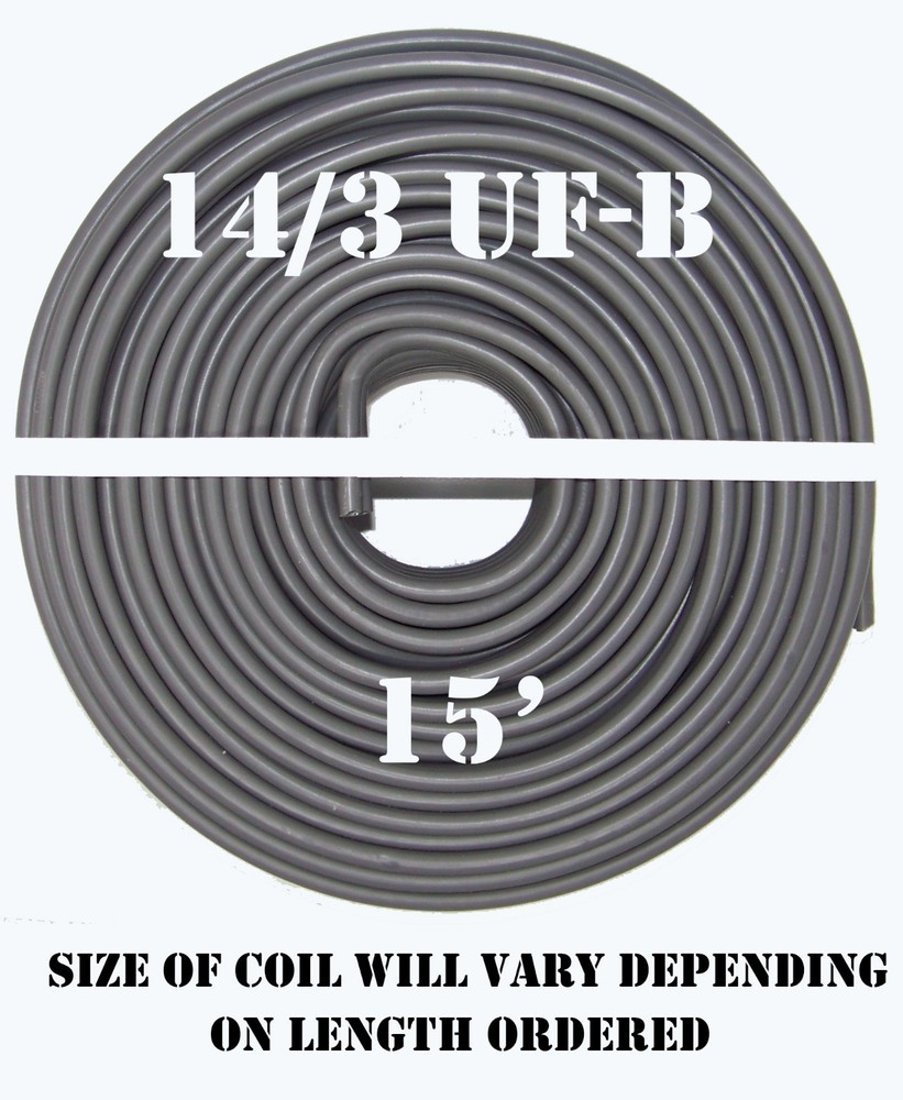 14/3 UF-B x 15′ Southwire Underground Feeder Cable