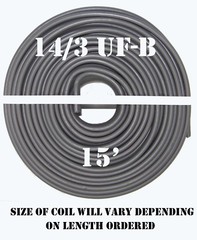 14/3 UF-B x 15′ Southwire Underground Feeder Cable