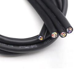 Black 2/3/4/5 Core Electrical TRVV Cable Flexible PVC Towline Cable 0.2mm²-1mm²