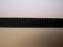 5′ Braided black flex expandable 1-1/4″ wire loom sleeve sheathing Harley others