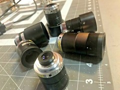Lot of 6 Sony Toshiba CCD Video Camera lens all one money!