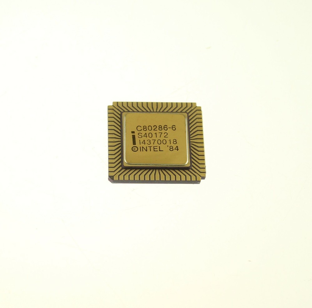 C80286-6 16-bit Intel Microprocessor CPU 68-pin Ceramic LCC Integrated Circuit