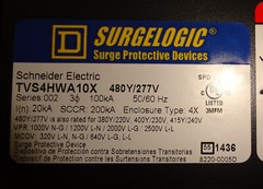 Square D TVS4HWA10X Surge Protector Device 480Y/277VAC 3 Phase NEW