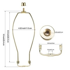10 Inch Lamp Harp Polished Brass 2 Light Duty 3 8 Saddle Base Holes Not Heavy