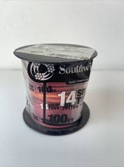 Southwire Simpull THHN or THWN2, 14 Gauge THHN Solid Wire, 100′ per Roll, Red