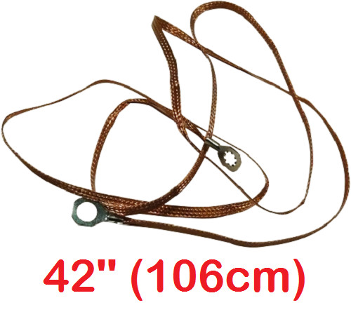 Multi-Purpose New Universal 42″ (106cm) Copper Ground/Bonding Strap. Made in USA