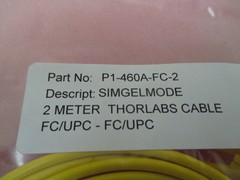 SIMGELMODE 2 METER THORLABS CABLE P1-460A-FC-2, FC/UPC – FC/UPC