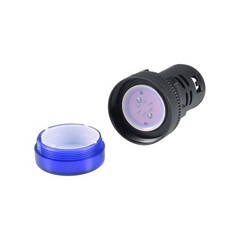 Blue Indicator Light 22mm Panel Mount AC DC 110V 2Pcs Electrical C Color: Blue