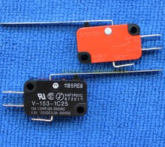 10pcs V-153-1C25 Long Straight Hinge Lever Type SPDT Micro Switch Limit Switch