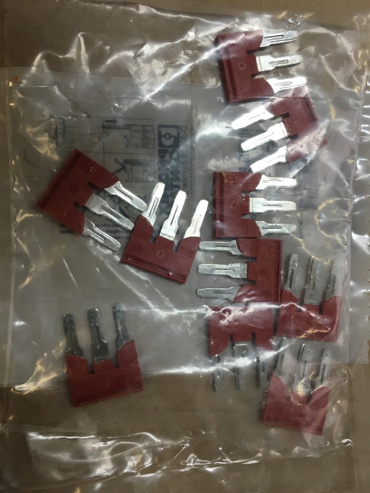 PHOENIX CONTACT FBS 3-8 BRIDGE 3 WAY, RED, LOT OF 20 EACH