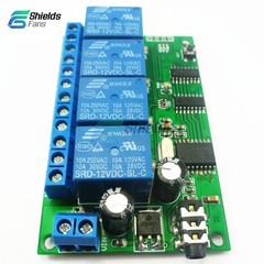 AD22B04 12V 4CH MT8870 DTMF Tone Signal Decoder Relay Phone Remote Control PLC