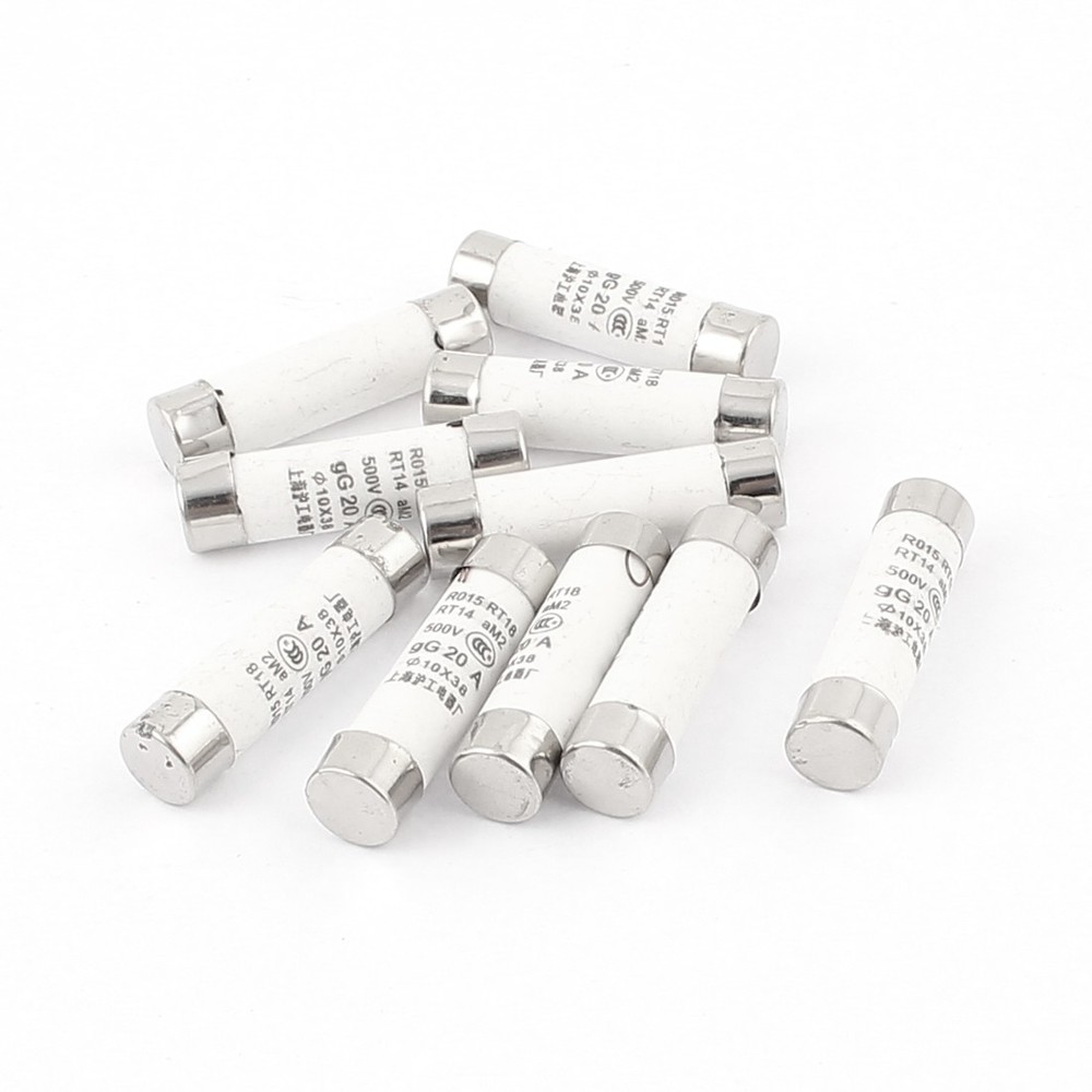 10 x Multimeter 10 x 38mm Cylinder Fast Blow Ceramic Fuse AC 500V 20A