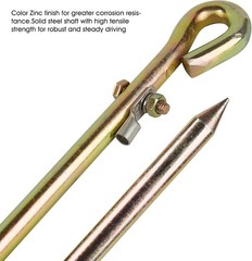 Portable Ground Rod Grounding Pin with Ground Wire Lug Great for Electric