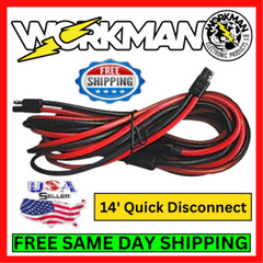 Workman TP-8B 14′ 2-Pin 8 AWG Polarized Quick Disconnect Bullet Lead CB Radio