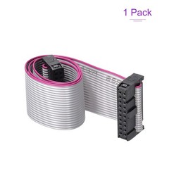 20Pins 30cm IDC Wire Flat Ribbon Cable FC to FC Jumper Wire for Computer LED DVD