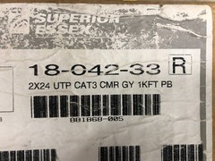 50′ Superior Essex 18-042-33 2 Pair 24 AWG UTP Cat 3 Wire Cable
